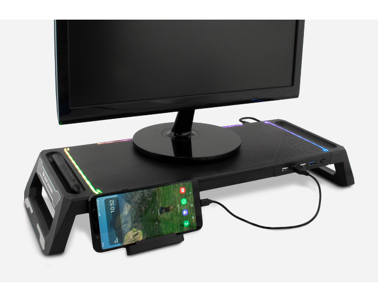 Soporte Elevador Monitor Deep Gaming SN06 con 10 Modos RGB - Hub USB de 4  Puertos, DeepGaming, Correos Market